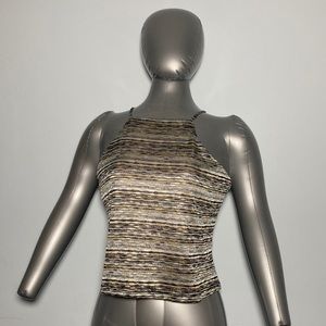 Bar III Shiny pattern evening top